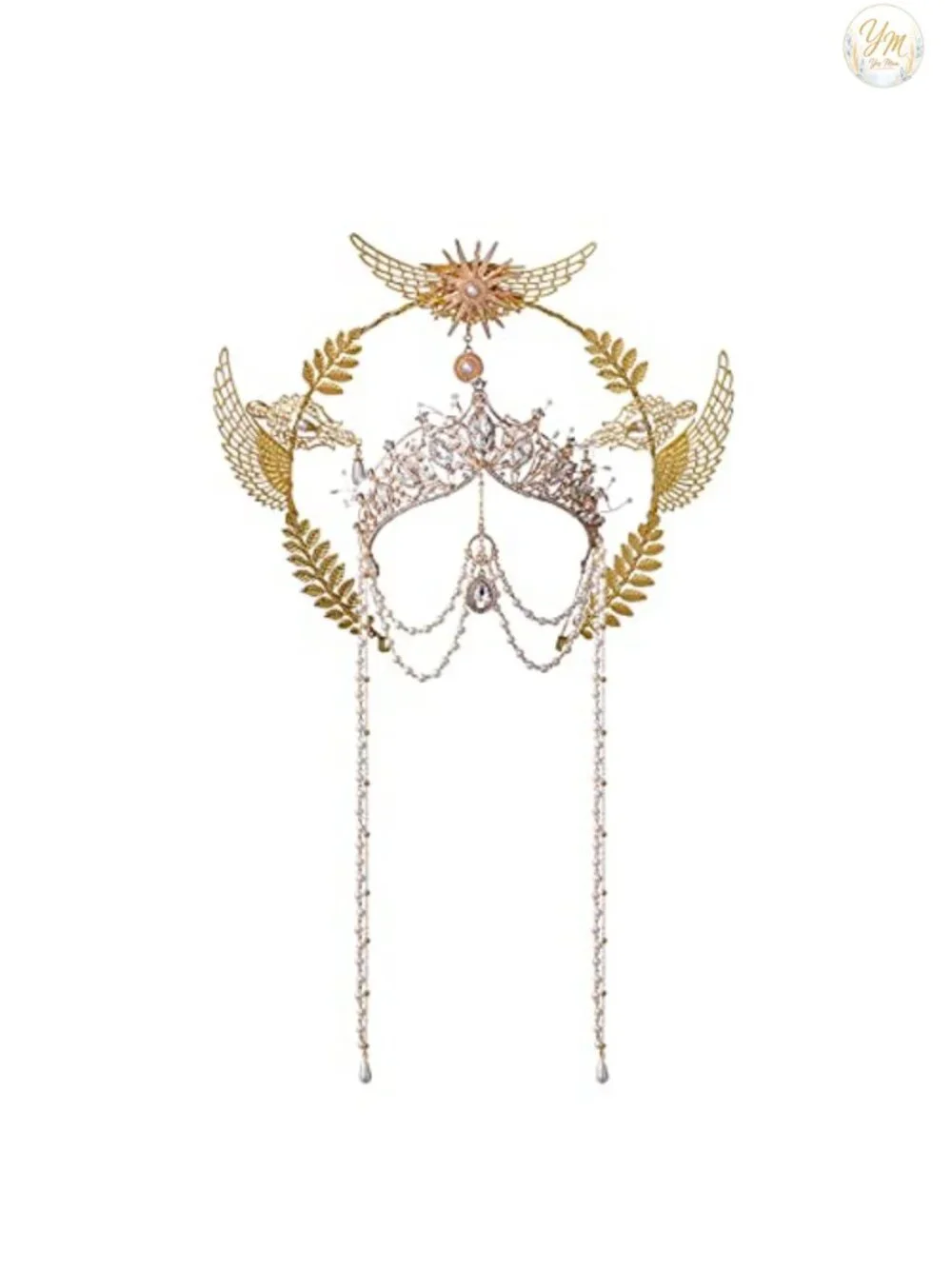 Halo Crown Goddess Headband Women's Halloween Costume Headpiece Metal